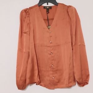 80 PARK WOMEN'S BLOUSES SLEEVES LONG.  SIZE MP. GINGER COLOR